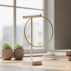 Illustration of oversized thin gold hoop earrings for a bold fashion statement.